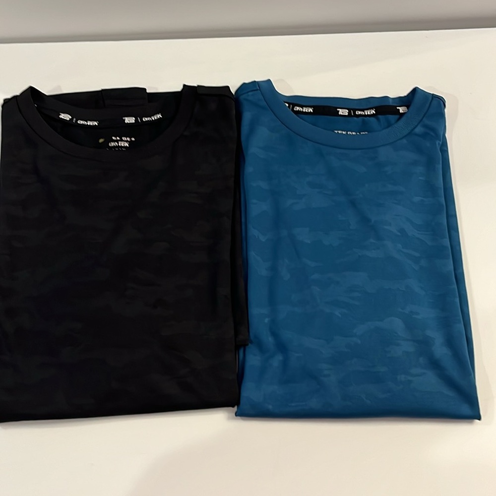 2 TEK GEAR Boys T-Shirts. 14-16. Dark Turquoise & Black. Very good condition
